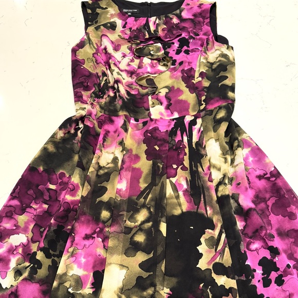 Jones New York Dresses & Skirts - Jones New York Black and Pink Watercolor Women's Sleeveless Dress Size 20W NWOT